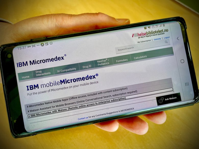 Micromedex mobilapper: Slik får du tilgang