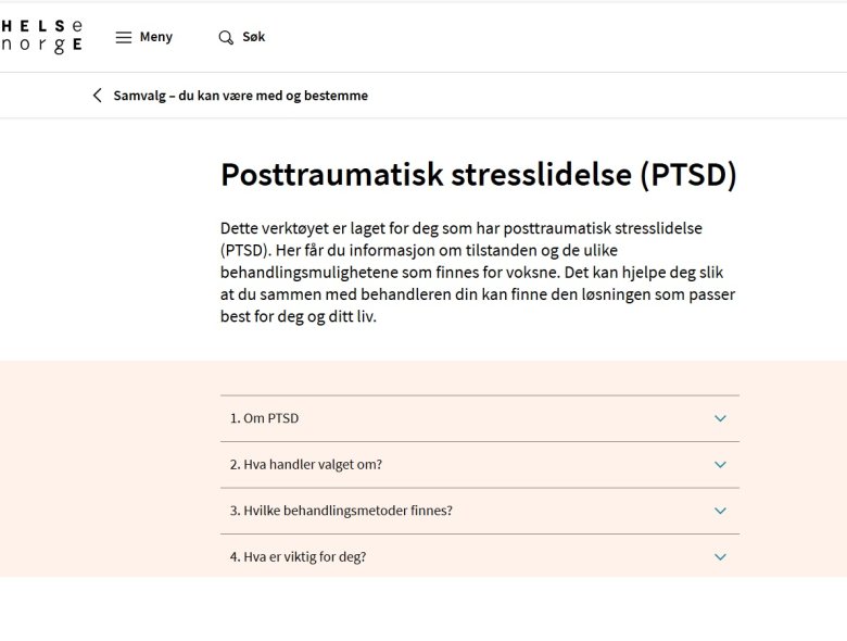 Samvalgsverktøy for PTSD lansert (NAPHA)