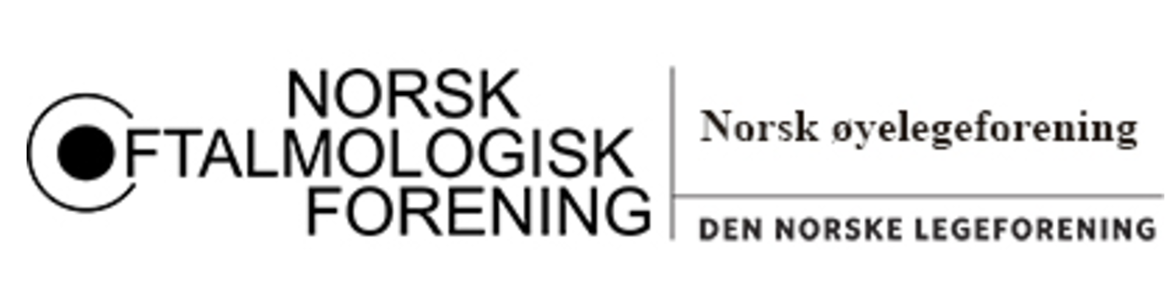 Logoen til Norsk Oftamologisk Forening i sort/hvitt