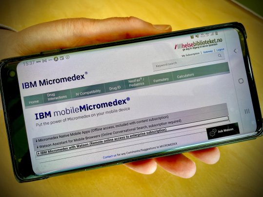 IBM Micromedex mobilapper: Slik får du tilgang