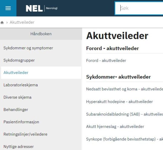 Veileder i nevrologi – nye nettsider og funksjoner